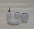 Bathroom Accessories Set, 4 Piece Ceramic & Resin Bath Accessory Set Includes 2Pcs Toothbrush Holder/Tumbler, Liquid Soap or Lotion Dispenser & Soap Dish Bathroom Storage