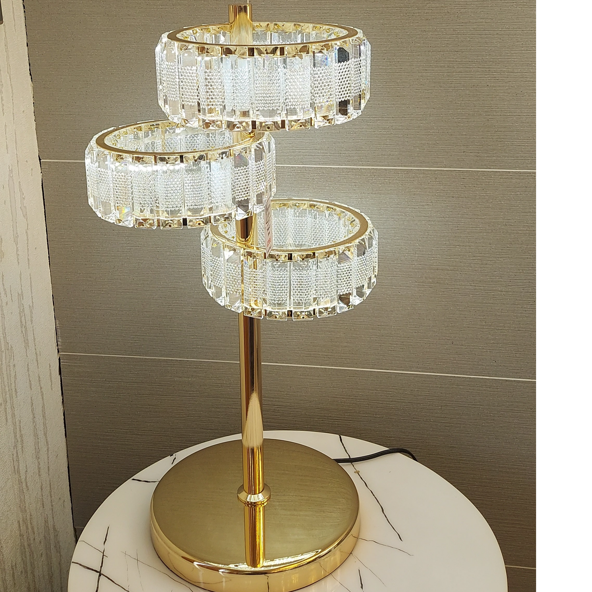 Crystal Floor & Table Lamps -with colour changing and brightness adjustment feature-remote control- matching Ceiling Light–Y608-5F & 3F