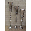 Home Décor Flower Vase in three different sizes in chrome & Gold-9102