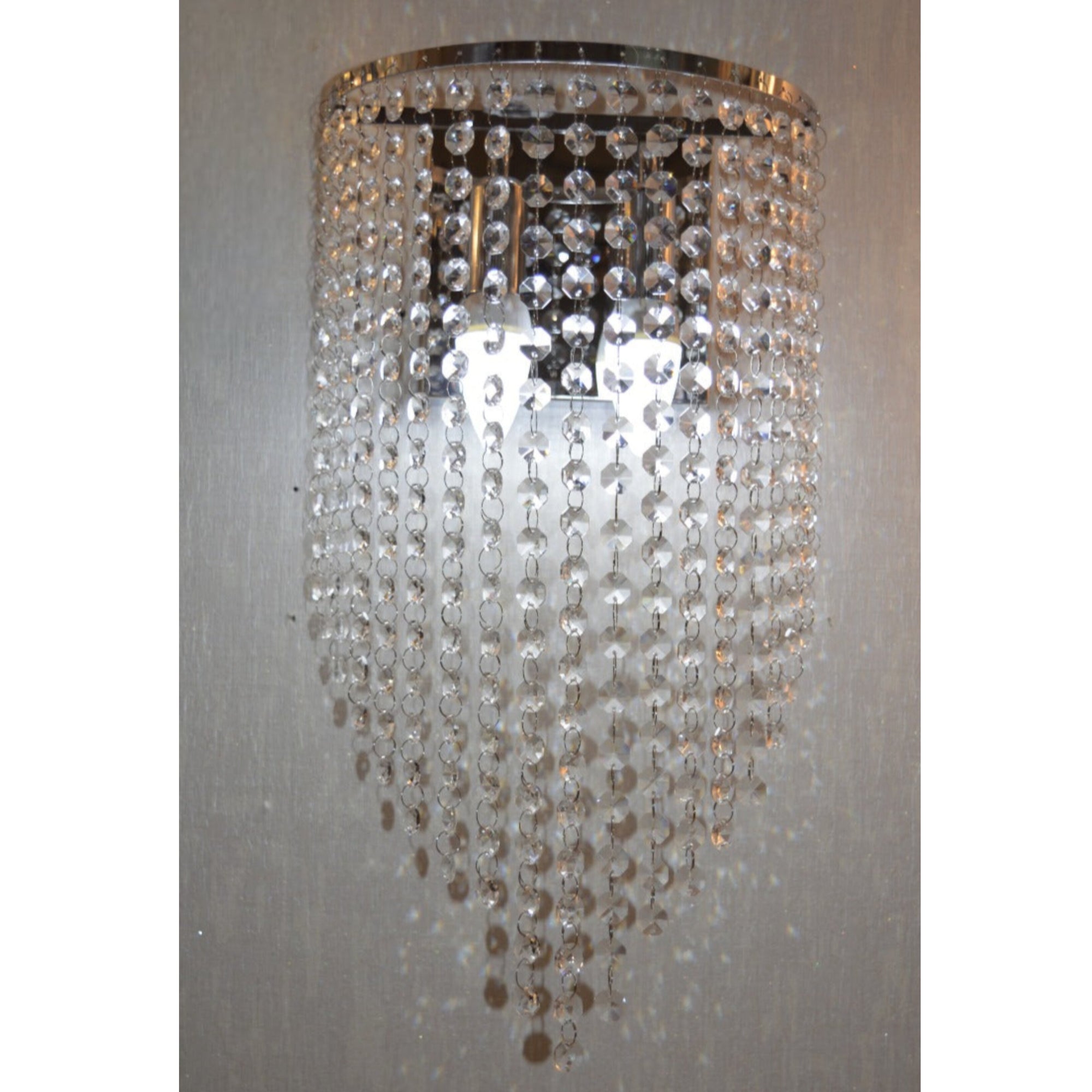 Hanging Cut Crystal  Drops Modern Luxury Wall Lights- 6806-Chrome