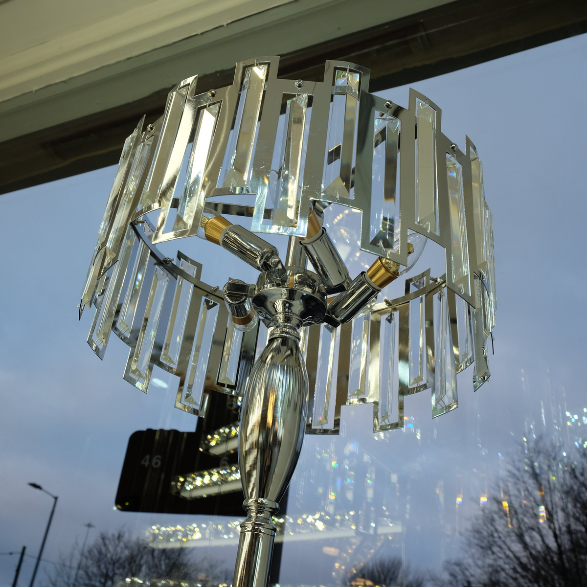 Crystal &amp; Metal Free Standing Lamp [58105F | 58115F]