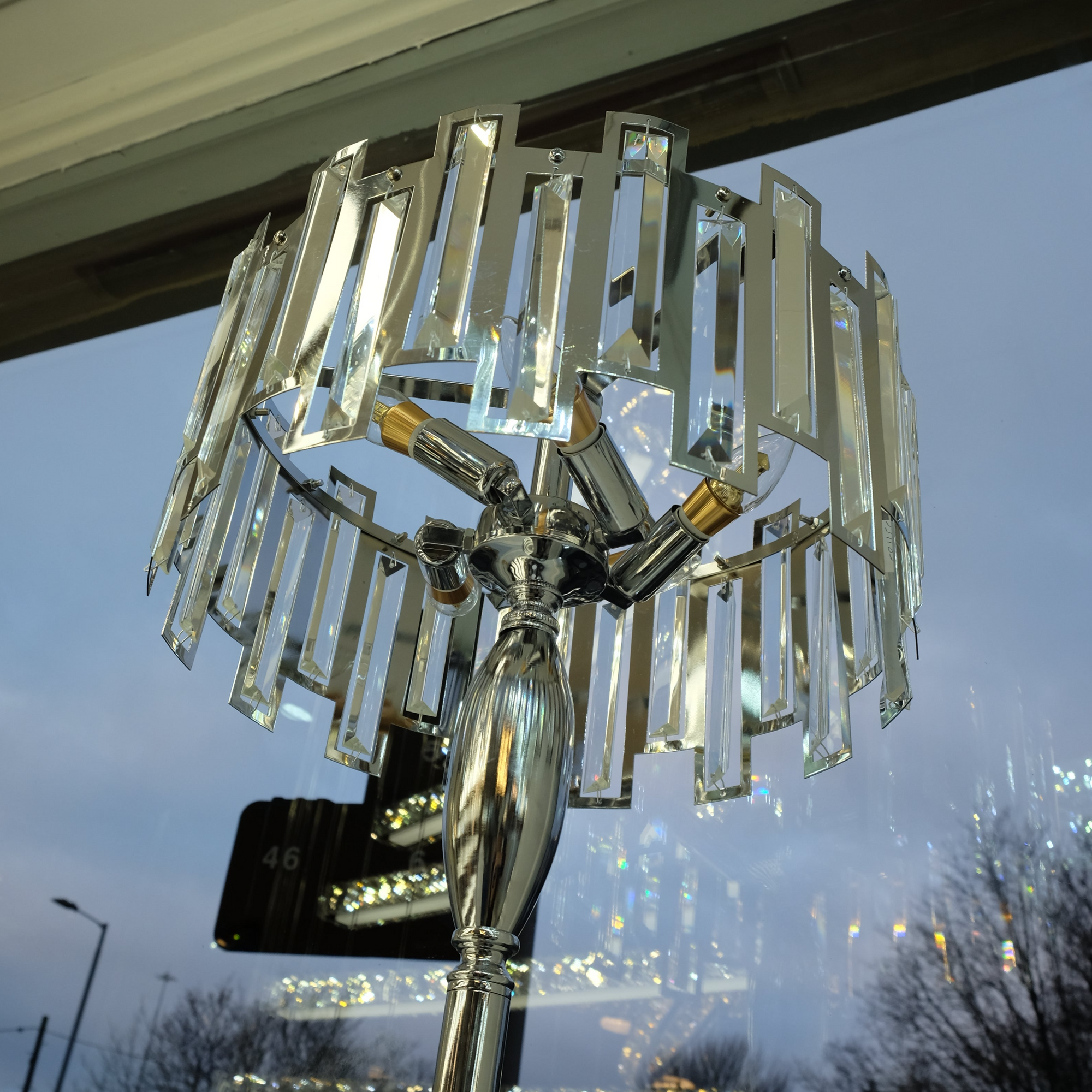 Crystal & Metal Free Standing Lamp [58105F | 58115F]