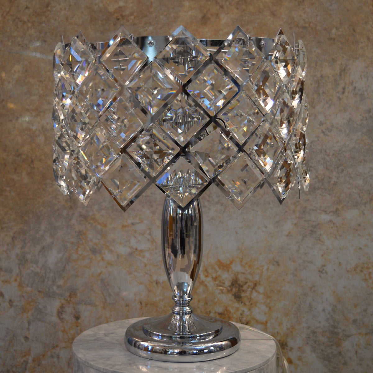 Crystal &amp; Metal Table &amp; Free Standing Lamps 5811-5F-5810-5F