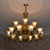 Gold Traditional 15arms Chandelier-adjustable Height-PL6017-10+5GD