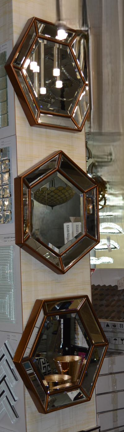 Hexagonal Decor Mirror for Living Room & Bedroom or any room Decoration