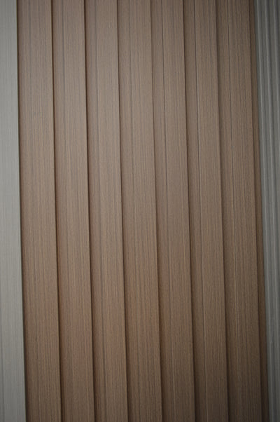 Décor Slat Wall Panels in Wood Look finish-PWC Plastic Waterproof