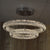 3 & 2 Rings Crystallic LED Chandeliers -Colour Changing Dimmable with Remote Control-8304-600+400 & 8304-700+500+300-Chrome