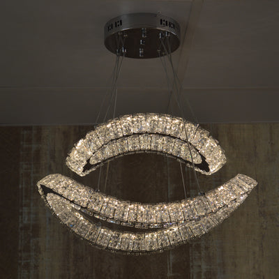 Pendant Ceiling Light-Colour Changing Dimmable with Remote Control-3014-650*650-Chrome