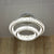 3 & 2 Rings Crystallic LED Chandeliers -Colour Changing Dimmable with Remote Control-8304-600+400 & 8304-700+500+300-Chrome