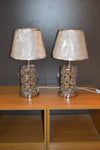 Thin metallic frame crystallic table lamp with incorporated LED-KL1072