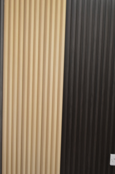 Décor Slat Wall Panels in Wood Look finish-PWC Plastic Waterproof