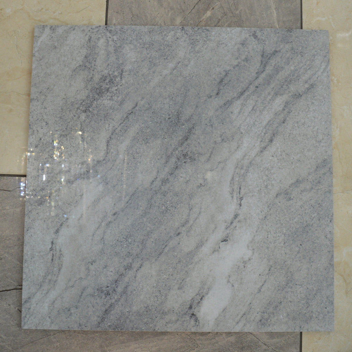 Grey Marble Effect Polished Porcelain Tiles Wall &amp; Floor Tiles-600*600*10.5mm &amp; 300*600*10.5mm-ELN05560S