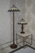 Handmade Brown & White shade Tiffany Table Lamp & Floor Lamp