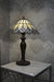 Handmade Brown & White shade Tiffany Floor Lamp & Table Lamp