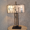 Handmade Rectangle Glass shade Tiffany Table Lamp & Floor Lamp