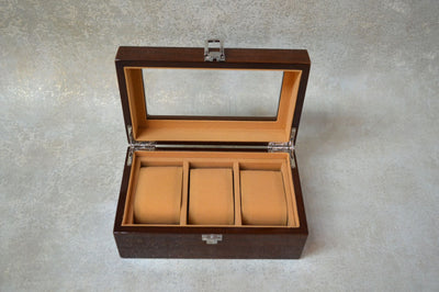 Watch Box Organizer 3 & 5 Slots Wooden Watch Display Case -Luxury Gift for Men and Women