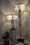 Handmade Rectangle Glass shade Tiffany Table Lamp & Floor Lamp