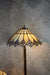 Handmade Brown & White shade Tiffany Floor Lamp & Table Lamp