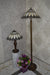 Handmade Brown & White shade Tiffany Floor Lamp & Table Lamp