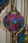 Turkish Floor Lamp with colourful 7 & 9globes in different sizes-ZQF011-9globs ZQF002/7globs-Moroccon