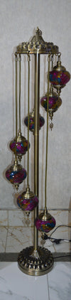 Turkish Floor Lamp with colourful 7 & 9globes in different sizes-ZQF011-9globs ZQF002/7globs-Moroccon