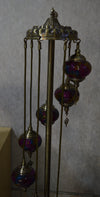 Turkish Floor Lamp with colourful 7 & 9globes in different sizes-ZQF011-9globs ZQF002/7globs-Moroccon