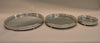 Set of 3pcs Silver Serving Tray/platter Mirrored Modern Design Round shape