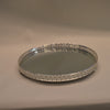 Set of 3pcs Silver Serving Tray/platter Mirrored Modern Design Round shape