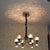 Modern Crystal Globe Pendant Ceiling Lights  Gold / Silver-2176-6Head