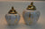 Ceramic Set of 3pcs Ginger/Candy Jars in Silver & Gold Colors