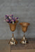 Home Décor Flower Vase in three different sizes in chrome & Gold-4065