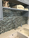 Ink Blue Glass Mosaic Tiles-300*300*8mm-11sheets-1m2-KRB17-01