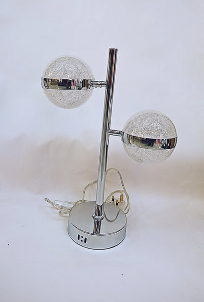 Crystallic 6x bowls & metal stand [LF3019-6] in Silver & Gold-Free standing Floor/Table Lamps