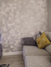 Silver 3D Pattern Wallpapers-AE11605-15mtr Length and 1mtr Width-Equal to Normal 3Rolls