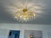 Pendant-Glass Rain Drop Gold Pendant Ceiling Light-A3139/500, 800 & 1000*500