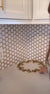 Hexagonal Gold and White Elegant Mosaic Tiles-220*380*8mm