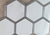 Hexagonal Gold and White Elegant Mosaic Tiles-220*380*8mm