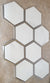 Hexagonal Gold and White Elegant Mosaic Tiles-220*380*8mm