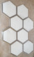 Hexagonal Silver and White Elegant Mosaic Tiles-220*380*8mm-11sheets-1m2