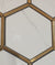 Hexagonal Gold and White Elegant Mosaic Tiles-220*380*8mm