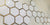 Hexagonal Gold and White Elegant Mosaic Tiles-220*380*8mm