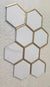 Hexagonal Gold and White Elegant Mosaic Tiles-220*380*8mm