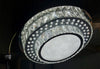 Round Crystallic Flush Mount Ceiling Light-Colour Changing Dimmable with Remote Control-7001-600 & 450-Chrome