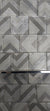 Modern silver arrows glass mosaic tile