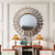 Starburst Brush Gold Round Decorative Wall Mirror-GS-MF0307-90*90*2cm