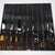 Black Rectangle Strip Glass Mosaic Tiles-300*300*8mm-11sheets-1m2-DZ3302