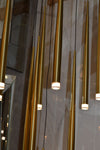 Long Drop Metallic Bars LED Incorporated Stair Pendant Lighting Chandelier-6139-10tubes, 12tubes 30 & 40tubes