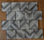 Modern silver arrows glass mosaic tile