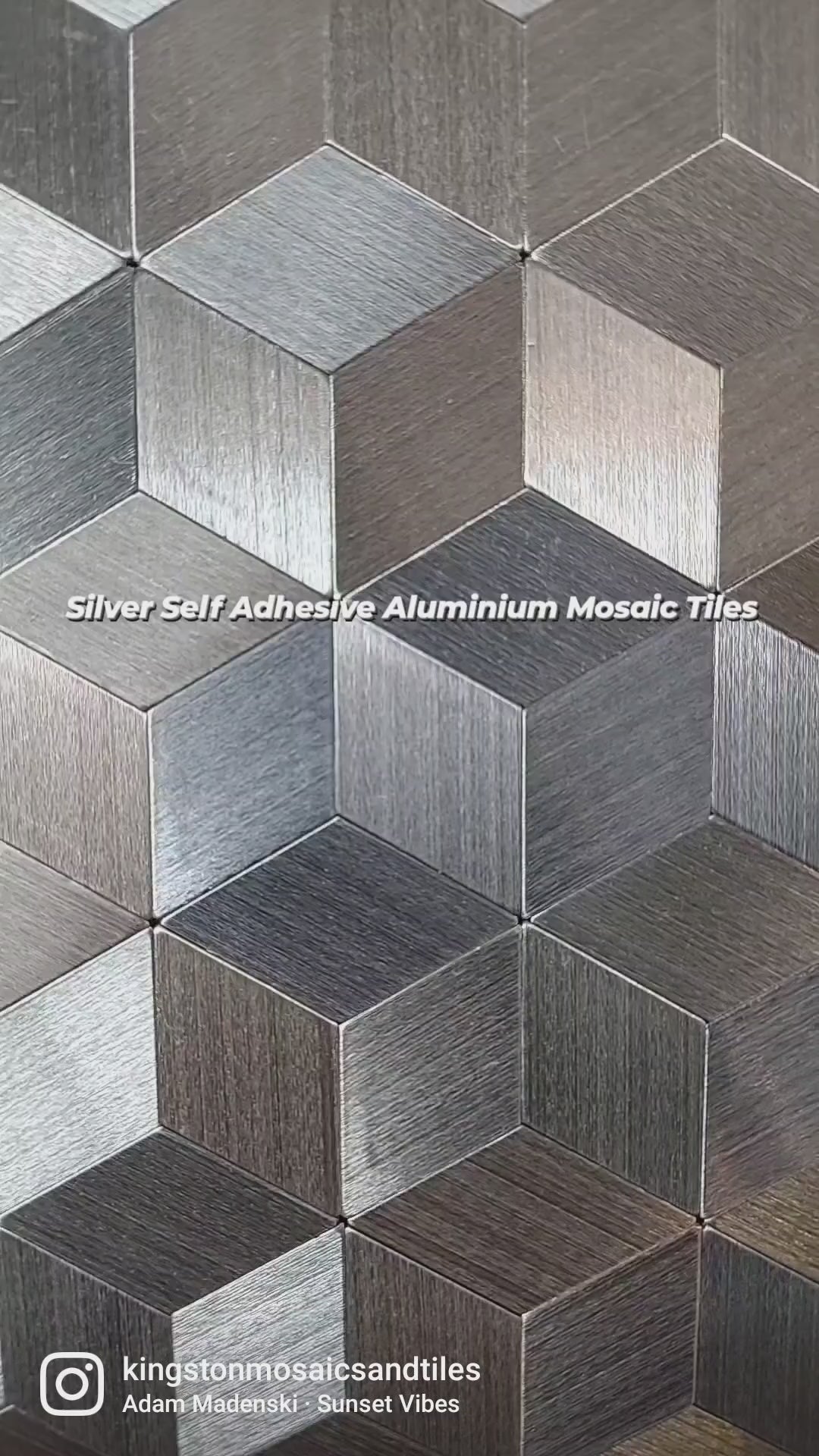 Silver Self Adhesive Peel & Stick Aluminium Mosaic Tiles | 300x300x8mm | 11=1m2