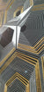 Gold & Black Decor Porcelain Tiles 600 x 600 x 10mm